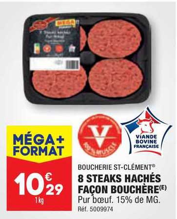 8 steaks hachés façon bouchère