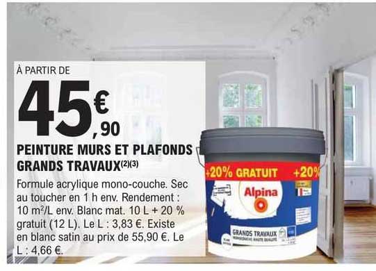 alpina peinture murs et plafonds grands travaux