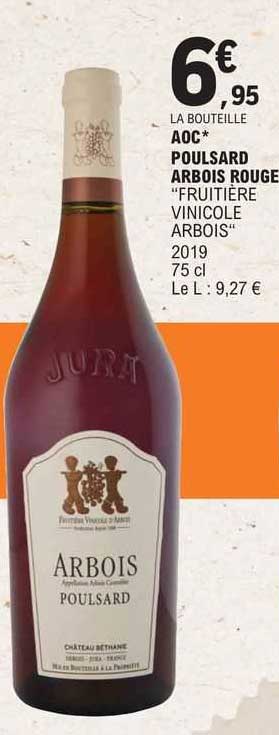 aoc* poulsard arbois rouge "fruitière vinicole arbois"