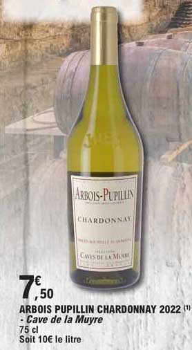 arbois pupillin chardonnay 2022 - cave de la muyre