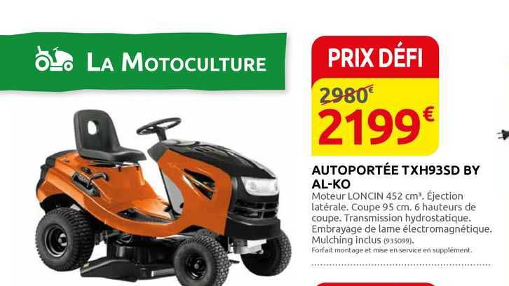 autoportée txh93sd by al-ko