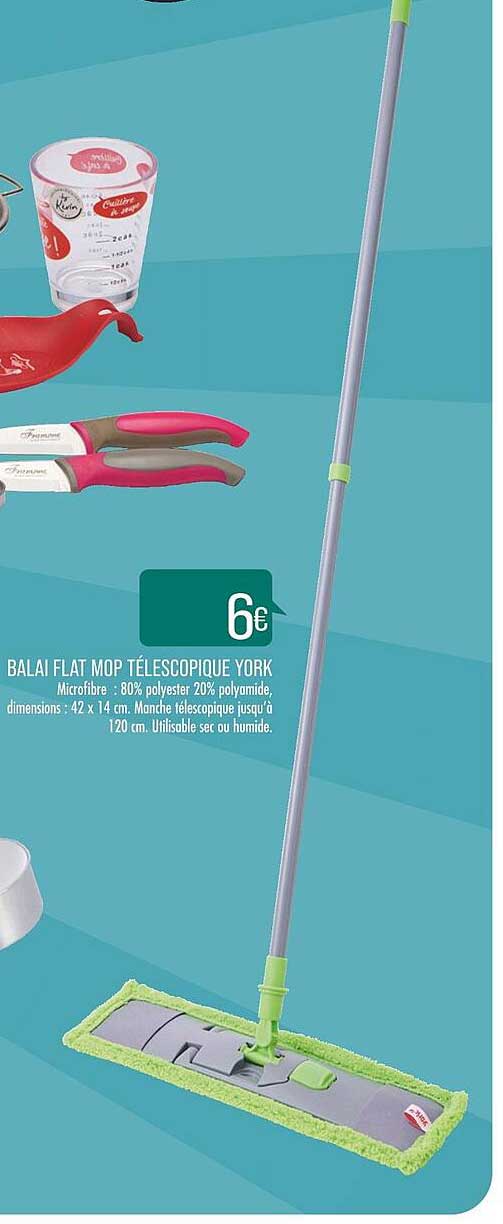 balai flat mop téléscopique york