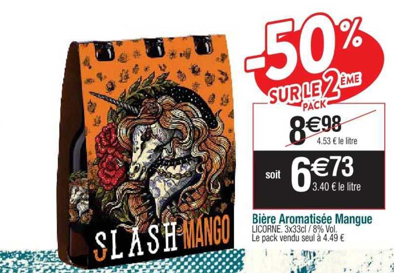 Bière Aromatisée Mangue Licorne