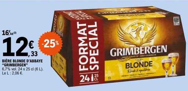 Bière Blonde D'abbaye Grimbergen