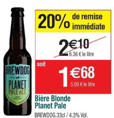 bière blonde planet pale
