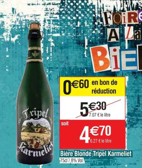 bière blonde tripel karmeliet