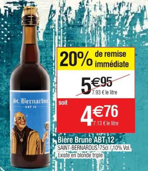 bière brune abt 12 saint-bernardus