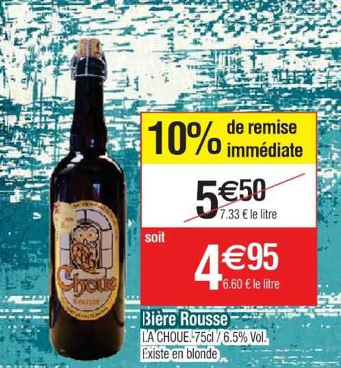 bière rousse la choue