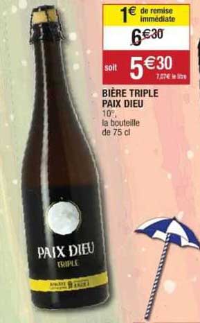 bière triple paix dieu