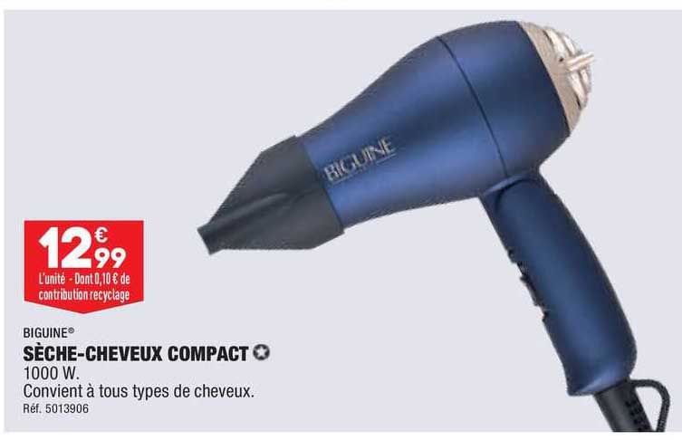 biguine sèche-cheveux compact
