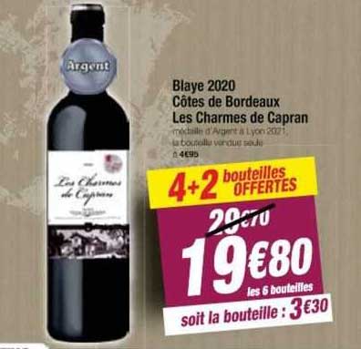 blaye 2020 côtes de bordeaux les charmes de capran
