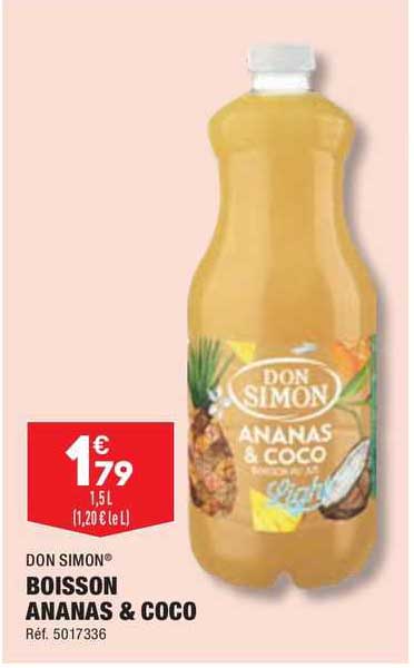 boisson ananas et coco don simon