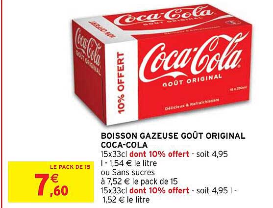 boisson gazeuse goût original coca-cola