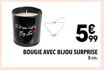 bougie avec bijou surprise
