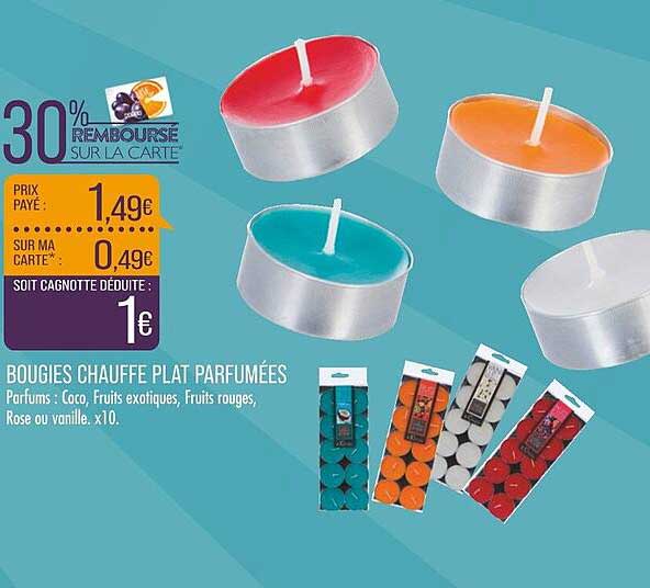 bougies chauffe plat parfumées