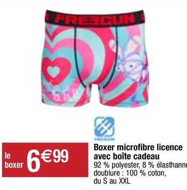 Boxer Microfibre Licence Avec Boîte Cadeau Freegun