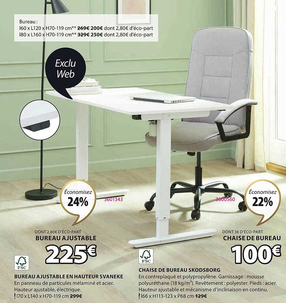 bureau ajustable en hauteur svaneke chaise de bureau skodsborg