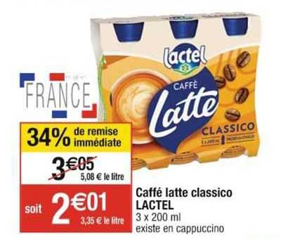 caffé latte classico lactel