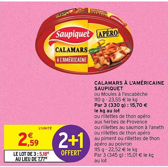 Calamars à L'américaine Saupiquet