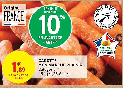 carotte mon marché plaisir