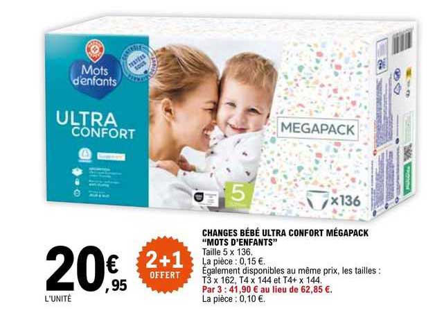 changes bébé ultra confort mégapack "mots d'enfants"