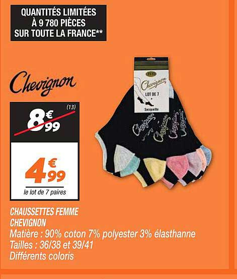 chaussettes femme chevignon