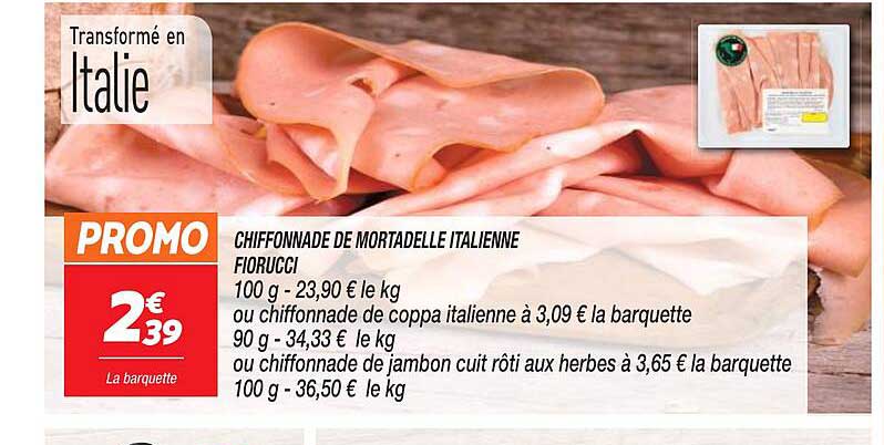 Chiffonnade De Mortadelle Italienne Fiorucci