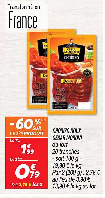 Chorizo Doux César Moroni