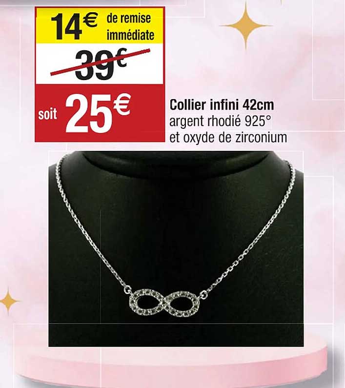 collier infini 42cm