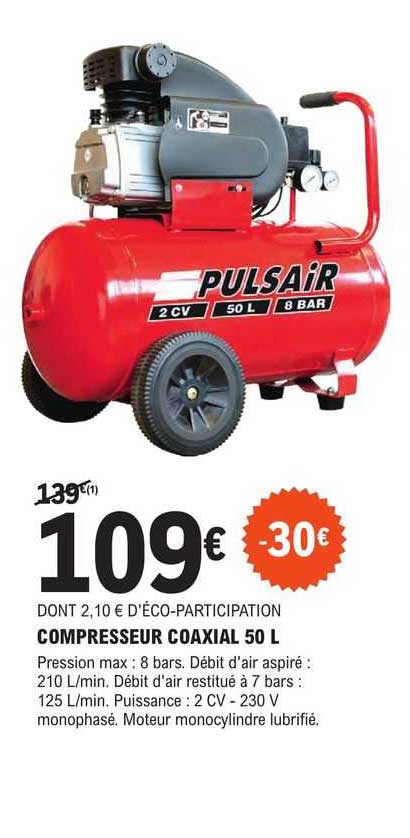 compresseur coaxial 50 l