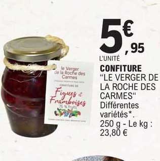 confiture "le verger de la roche des carmes"