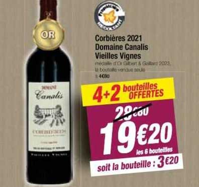 corbières 2021 domaine canalis vieilles vignes