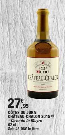 côtes du jura château-chalon 2015 - cave de la muyre