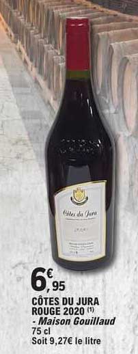 Côtes Du Jura Rouge 2020 - Maison Gouillaud