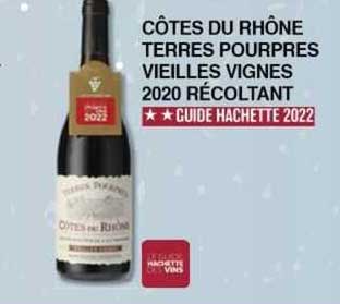 côtes du rhône terres pourpres vieilles vignes 2020 récoltant