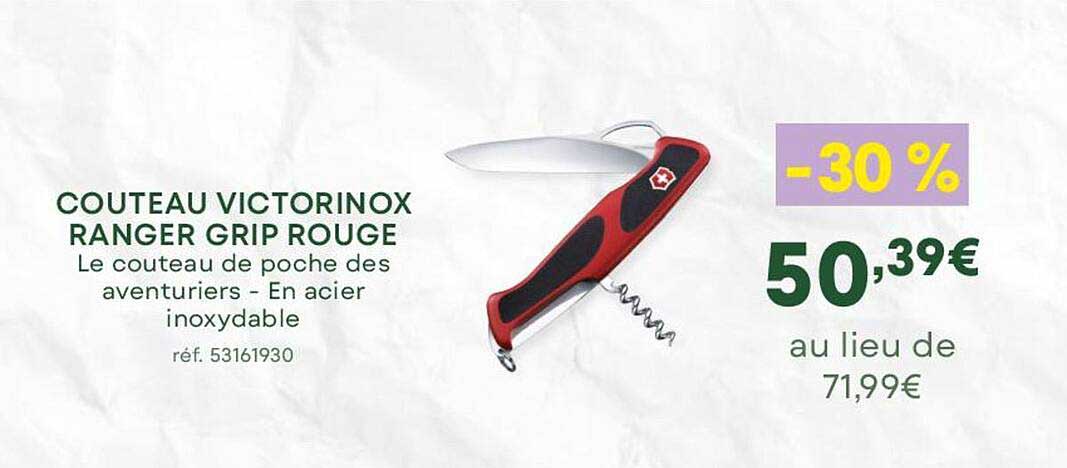 couteau victorinox ranger grip rouge