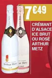 crémant d'alsace ice brut ou rosé arthur metz