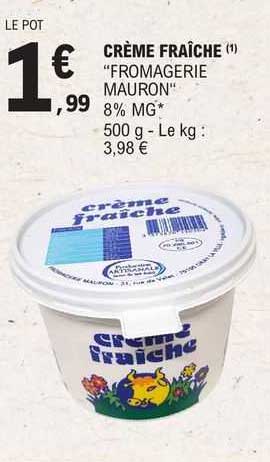 crème fraîche "fromagerie mauron"