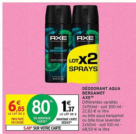 déodorant aqua bergamot axe