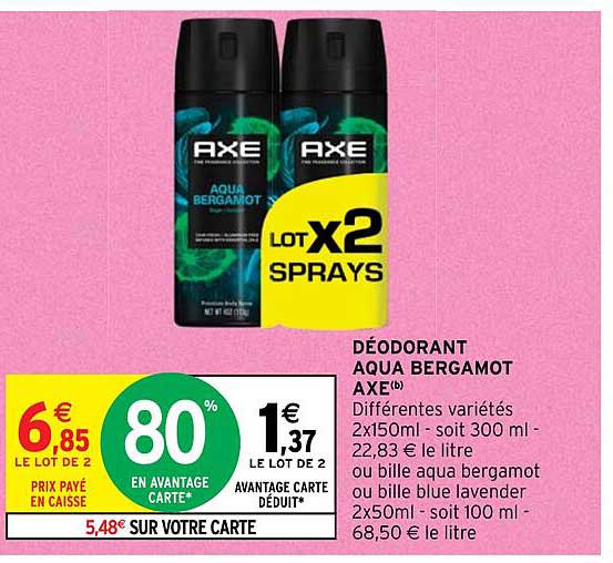 déodorant aqua bergamot axe