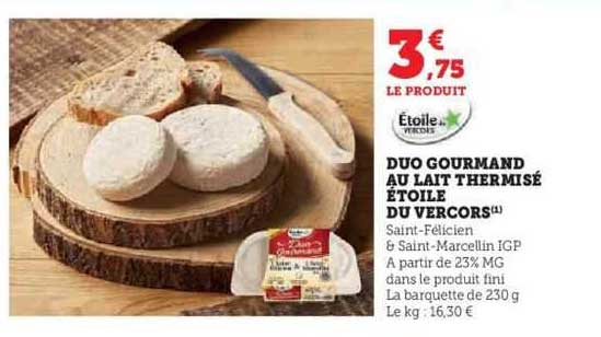 duo gourmand au lait thermisé étoile du vercors