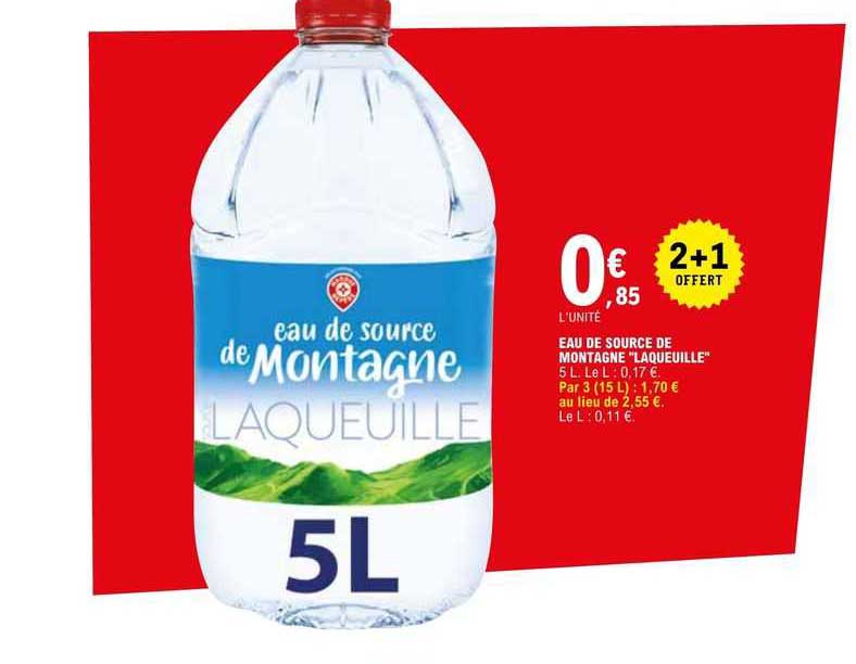 eau de source de montagne "laqueuille"