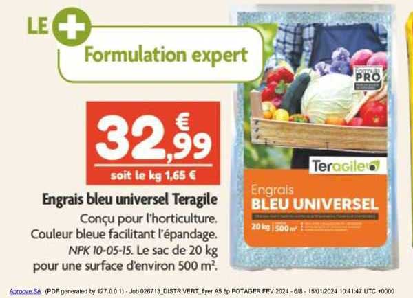 engrais bleu universel teragile
