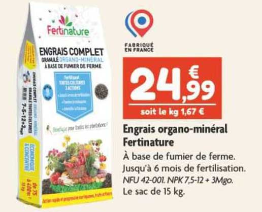 engrais organo-minéral fertinature