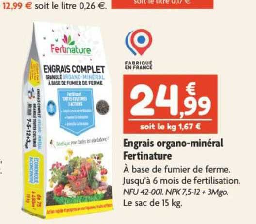 engrais organo-minéral fertinature