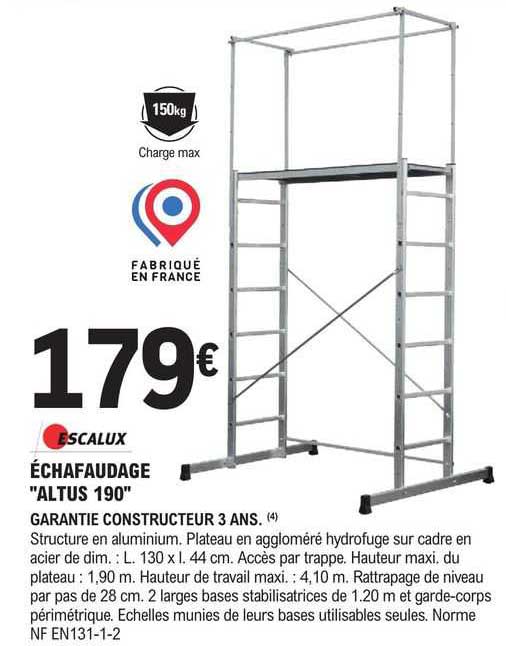 escalux échafaudage "altus 190"