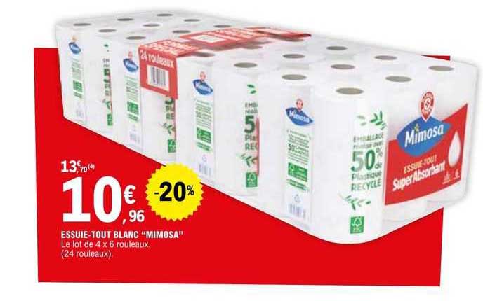 essuie-tout blanc "mimosa"