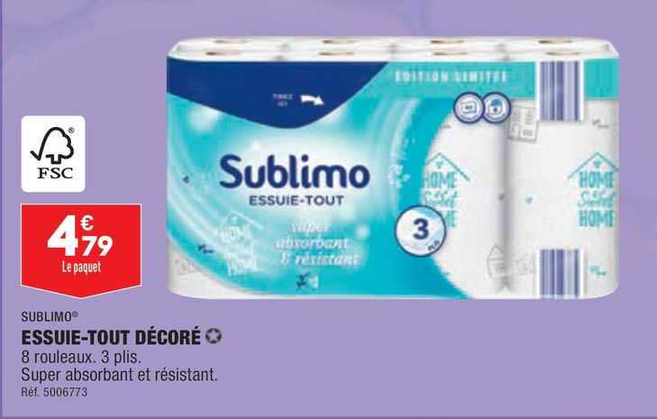 essuie-tout décoré sublimo