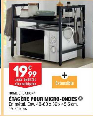 étagère pour micro-ondes home creation