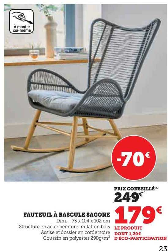 fauteuil à bascule sagone